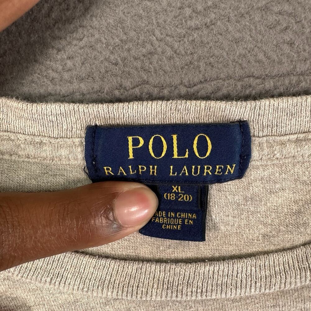 Polo Ralph Lauren Gray Long Sleeve T Shirt Men XL Pony Logo Cotton - Picture 6 of 8
